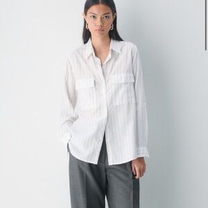 Aritzia Utility Shirt Striped